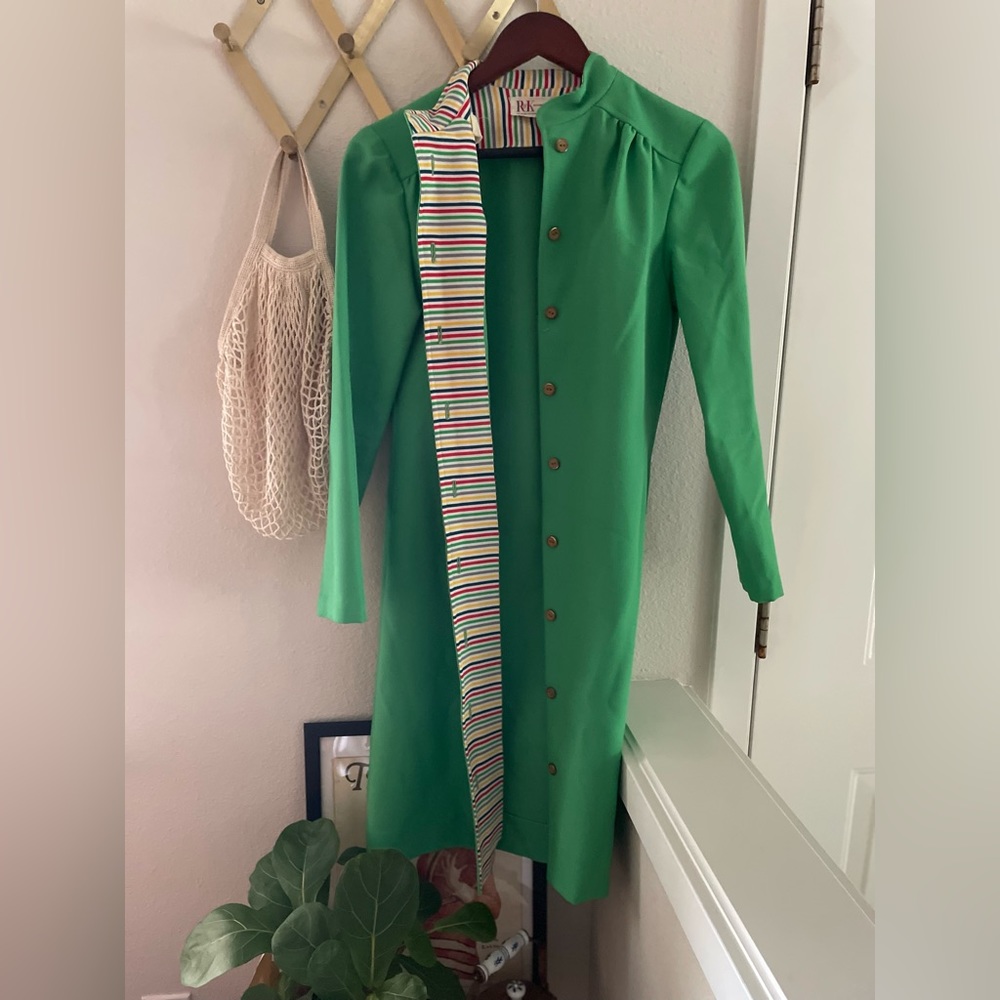 R&K Original 60s Vintage green rainbow 🌈 coat
